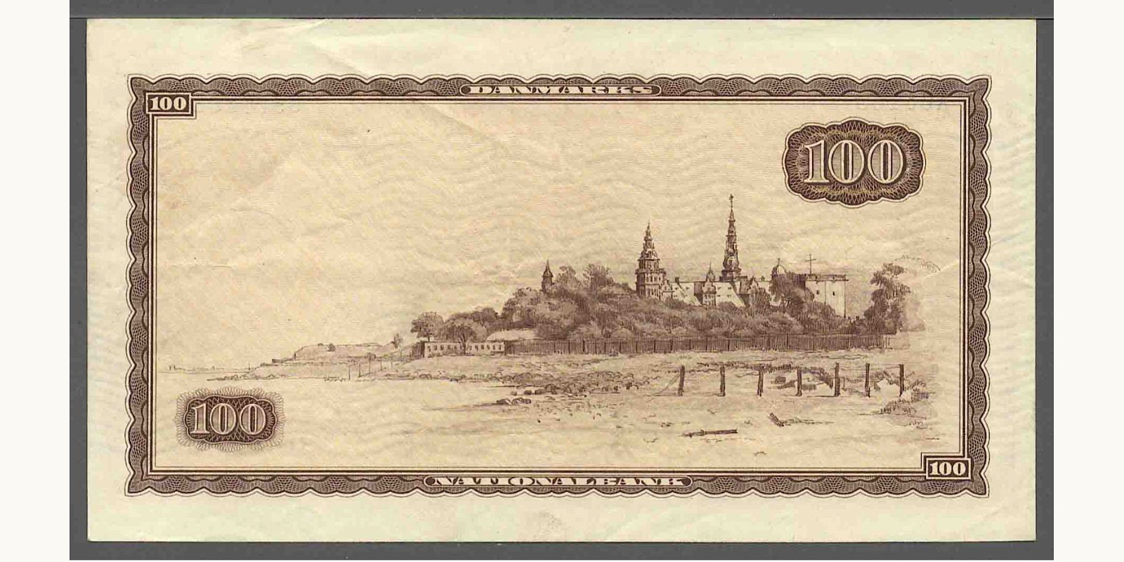 100 kroner Denmark 1961 — Back side