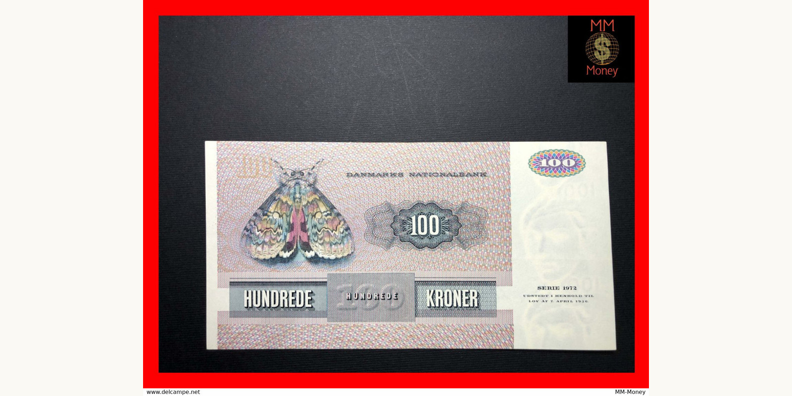 100 kroner Дания 1979 — Оборотная сторона