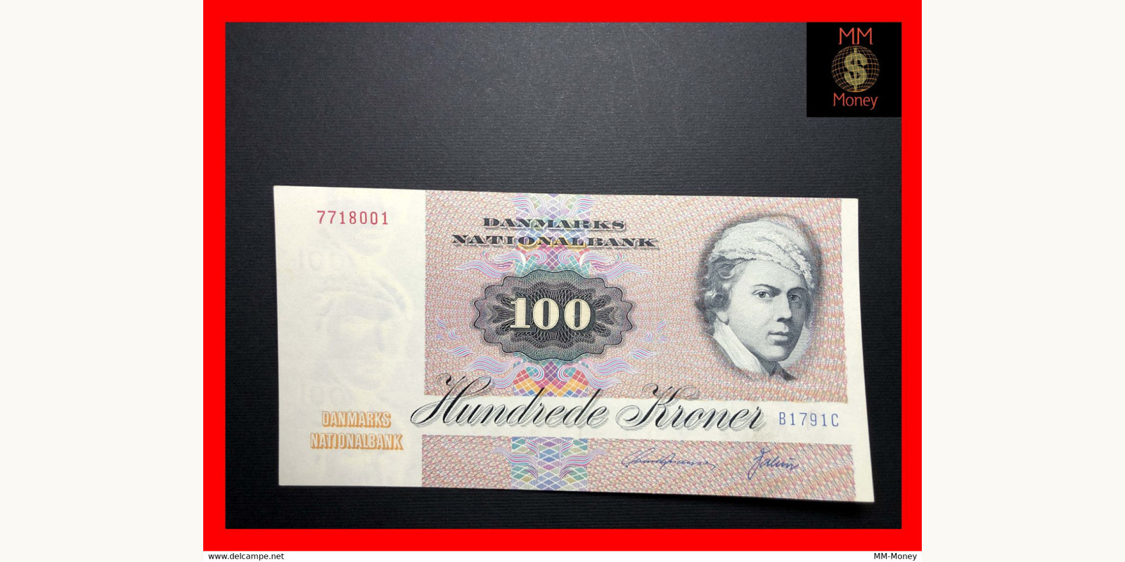 100 kroner Дания 1979 — Лицевая сторона