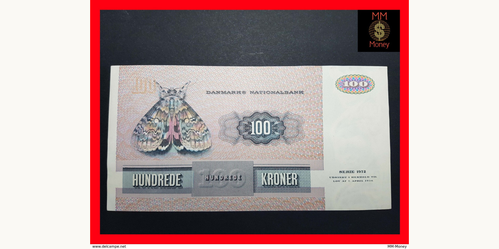 100 kroner Дания 1981 — Оборотная сторона