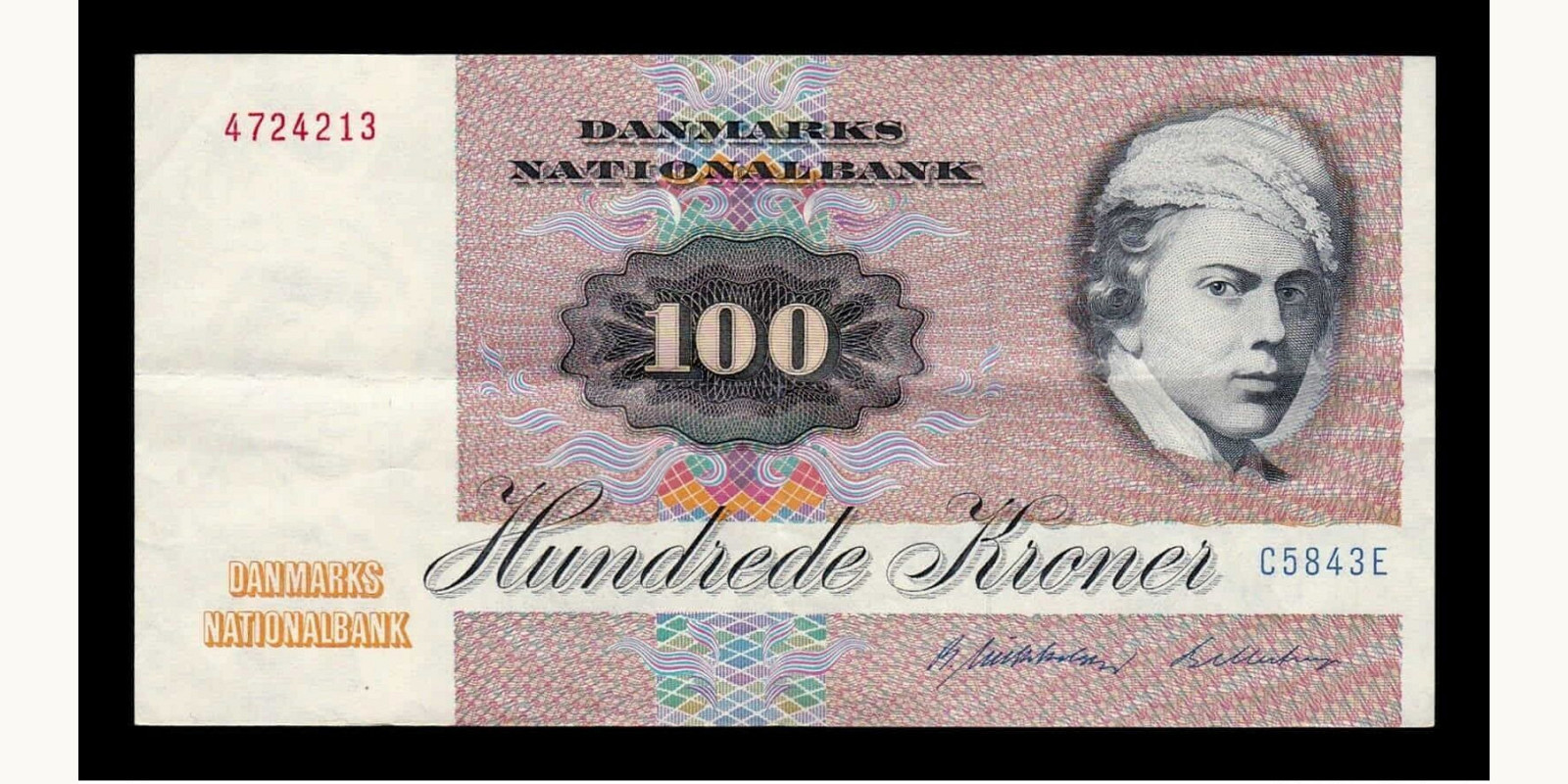 100 kroner Denmark 1984 — Front side