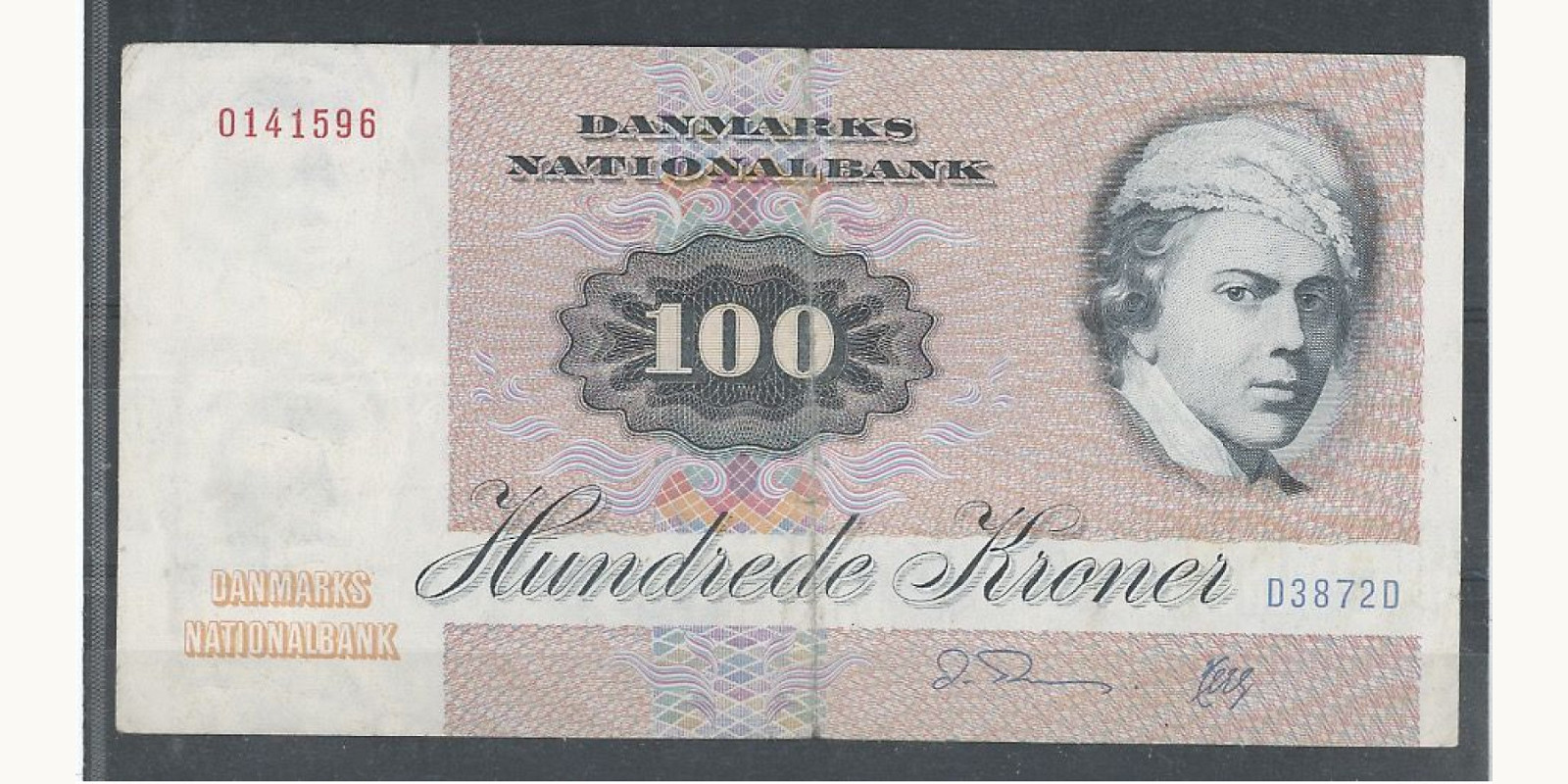 100 kroner Дания 1986 — Лицевая сторона