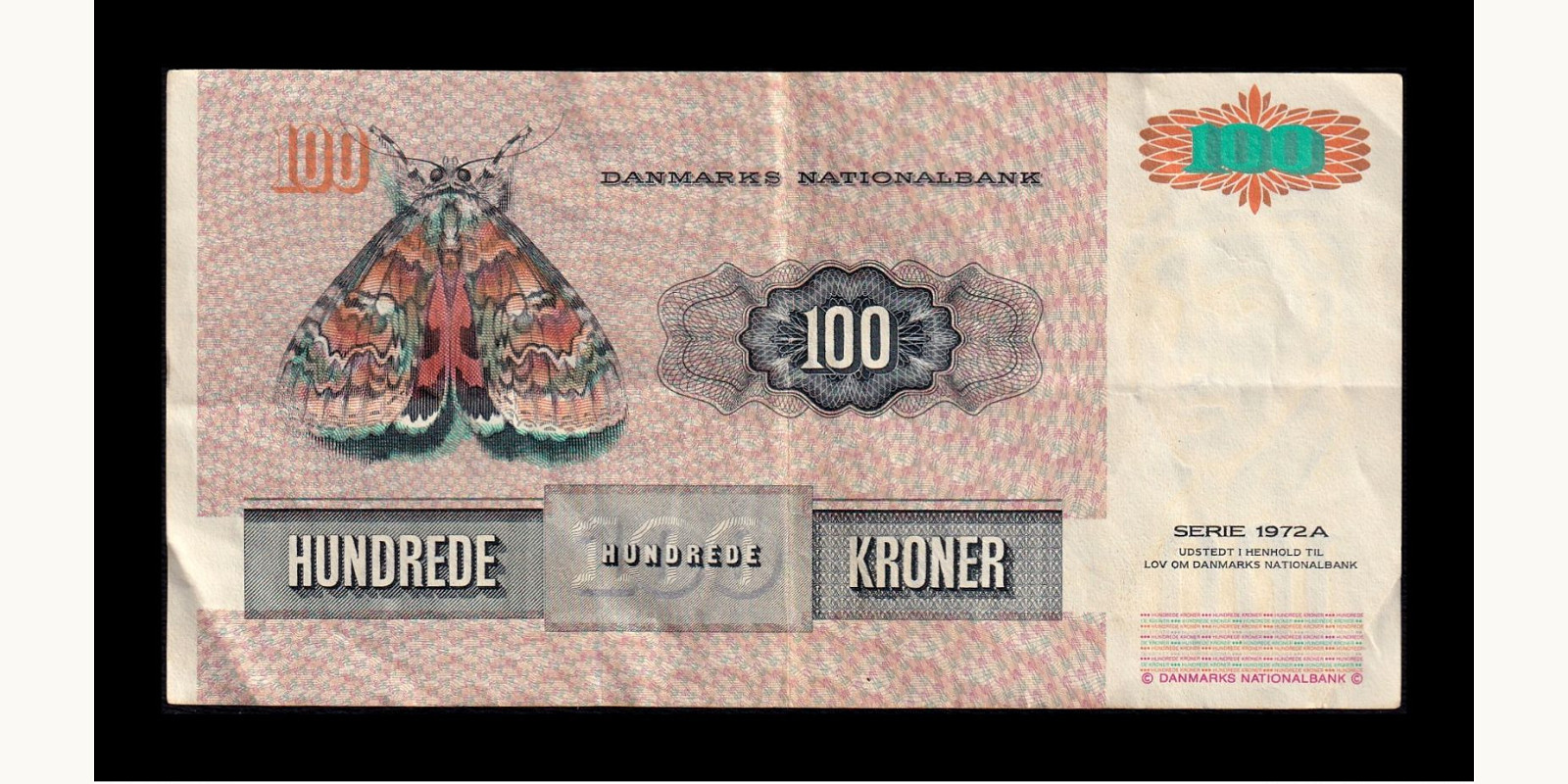 100 kroner Дания 1991 — Оборотная сторона