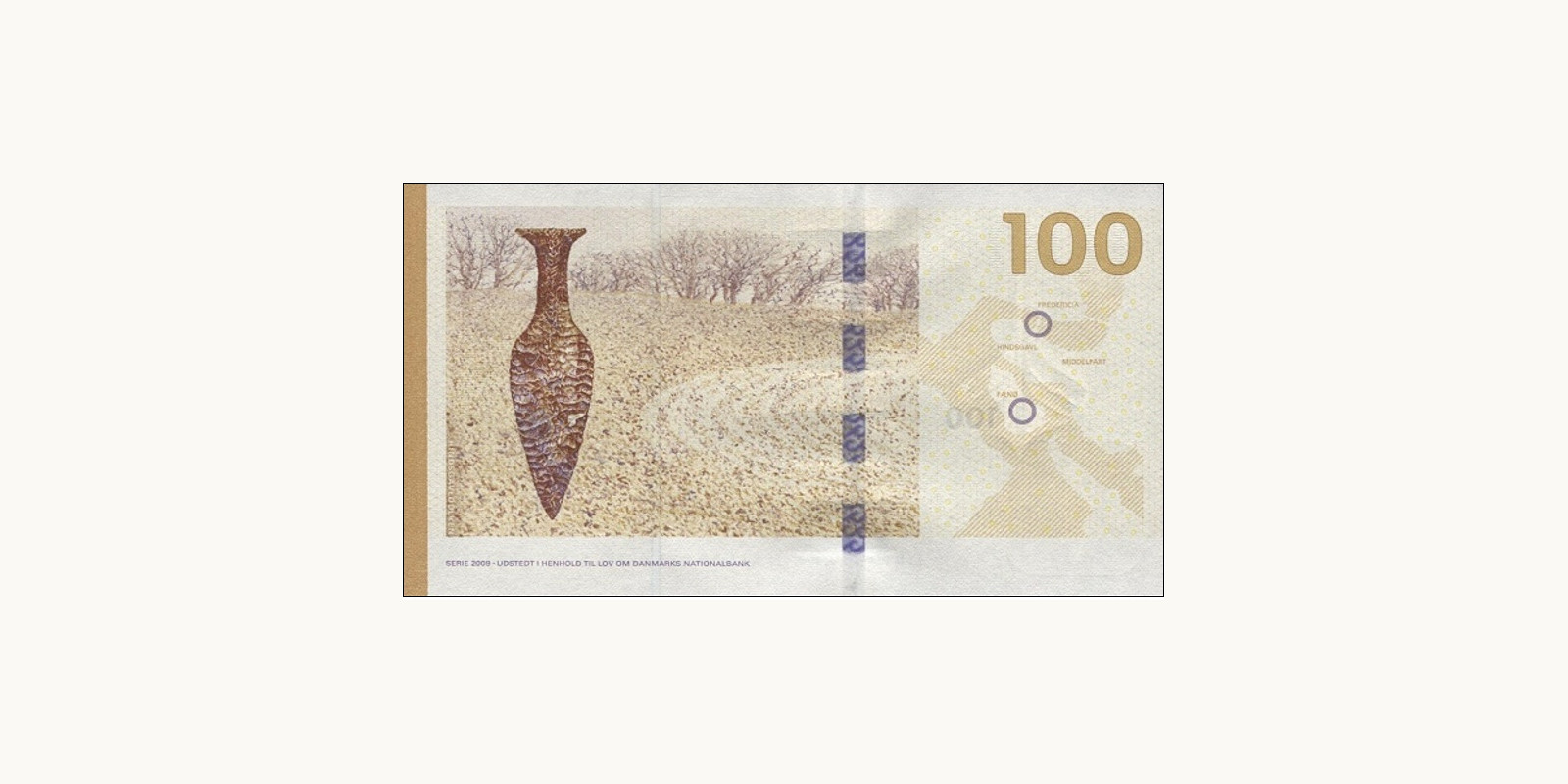 100 kroner Denmark 2010 — Back side