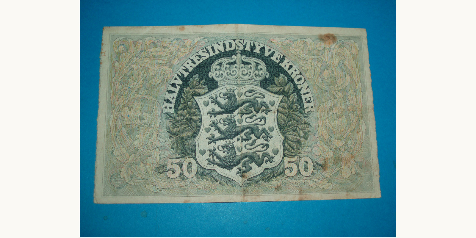 50 kroner Denmark 1938 — Back side