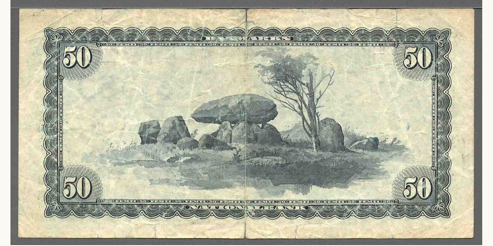 50 kroner Дания 1957 — Оборотная сторона