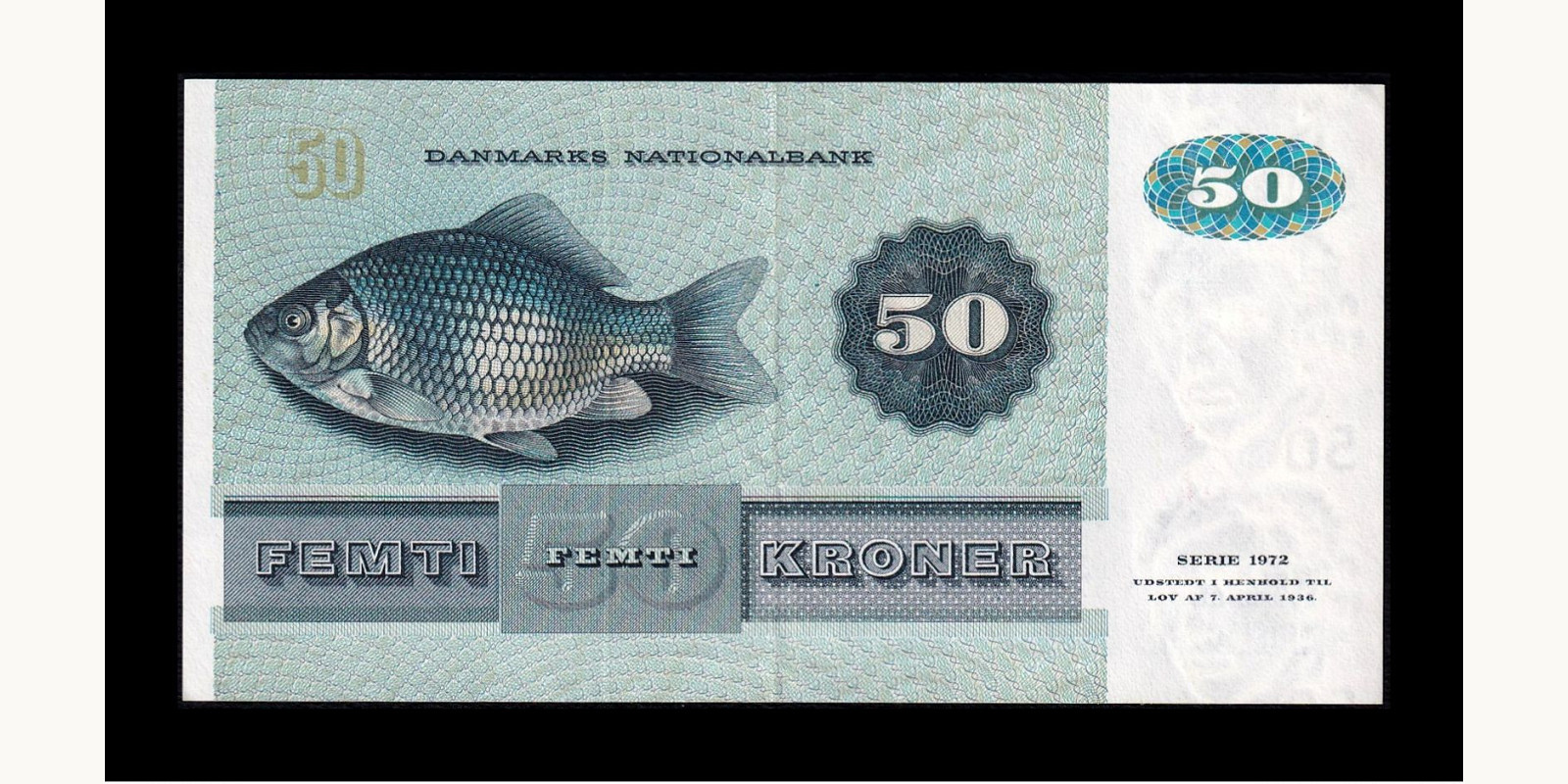 50 kroner Denmark 1976 — Back side