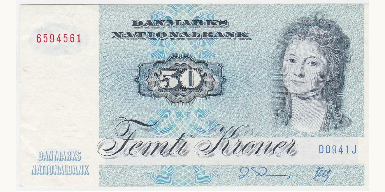 50 kroner Дания 1994 — Лицевая сторона