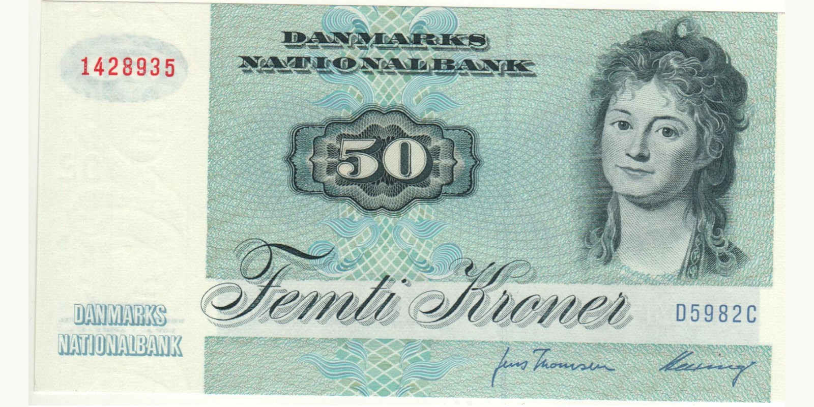 50 kroner Дания 1998 — Лицевая сторона