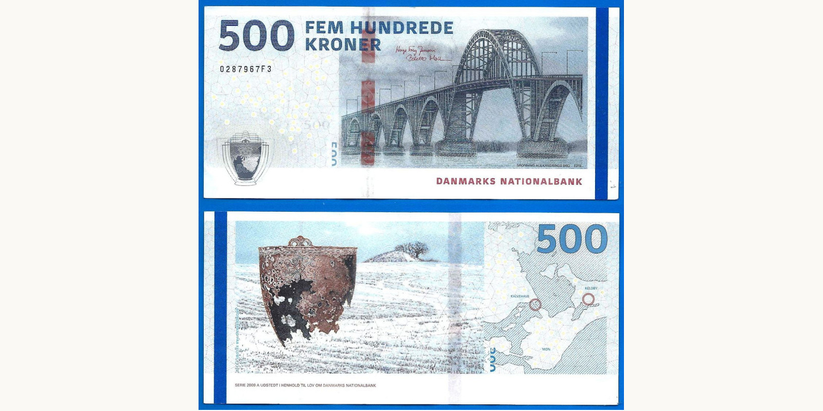 500 kroner Дания 2009 — Лицевая сторона