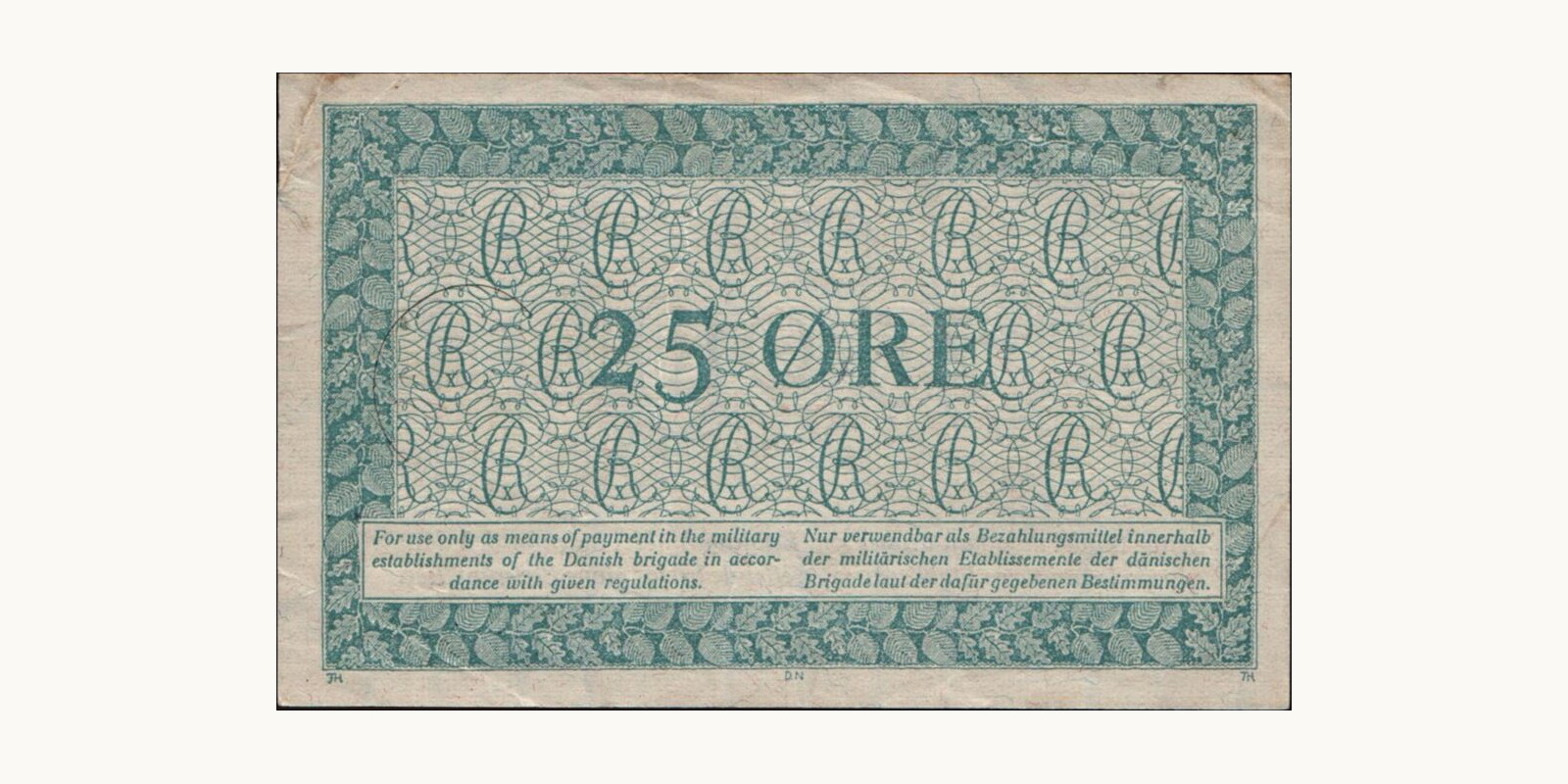 25 ore Denmark 1947 — Back side