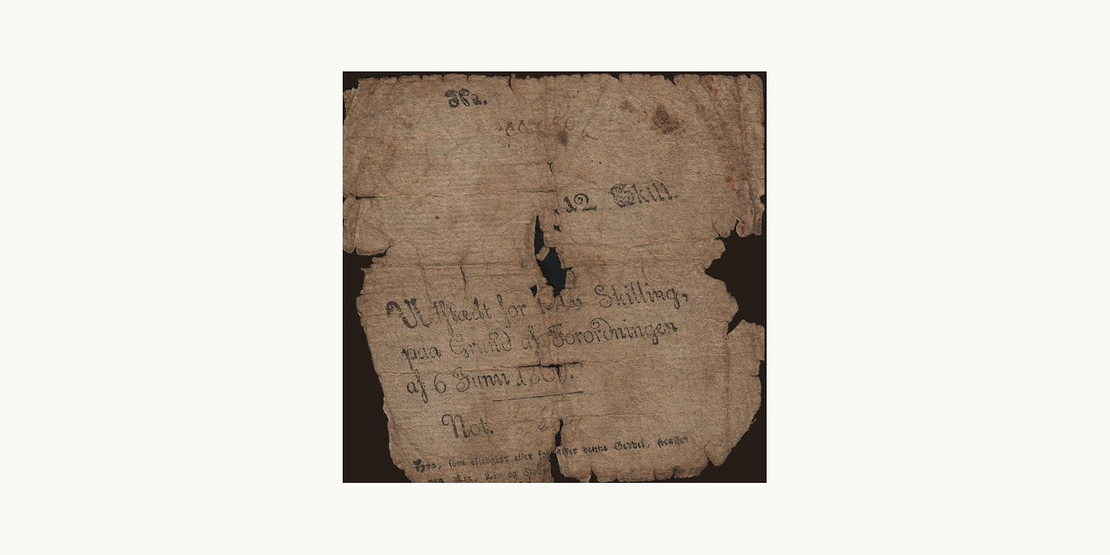 12 skillling Дания 1809 — Лицевая сторона