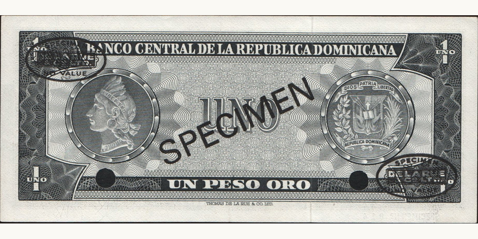 1 pesos Доминиканская Республика 1964 — Оборотная сторона