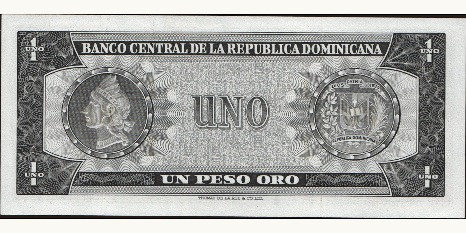 1 pesos Доминиканская Республика 1975 — Оборотная сторона