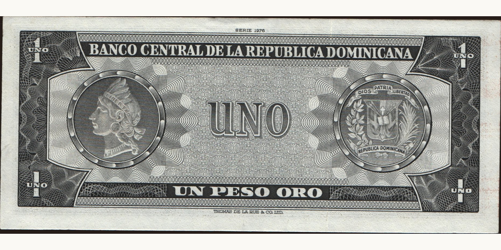 1 pesos Доминиканская Республика 1976 — Оборотная сторона