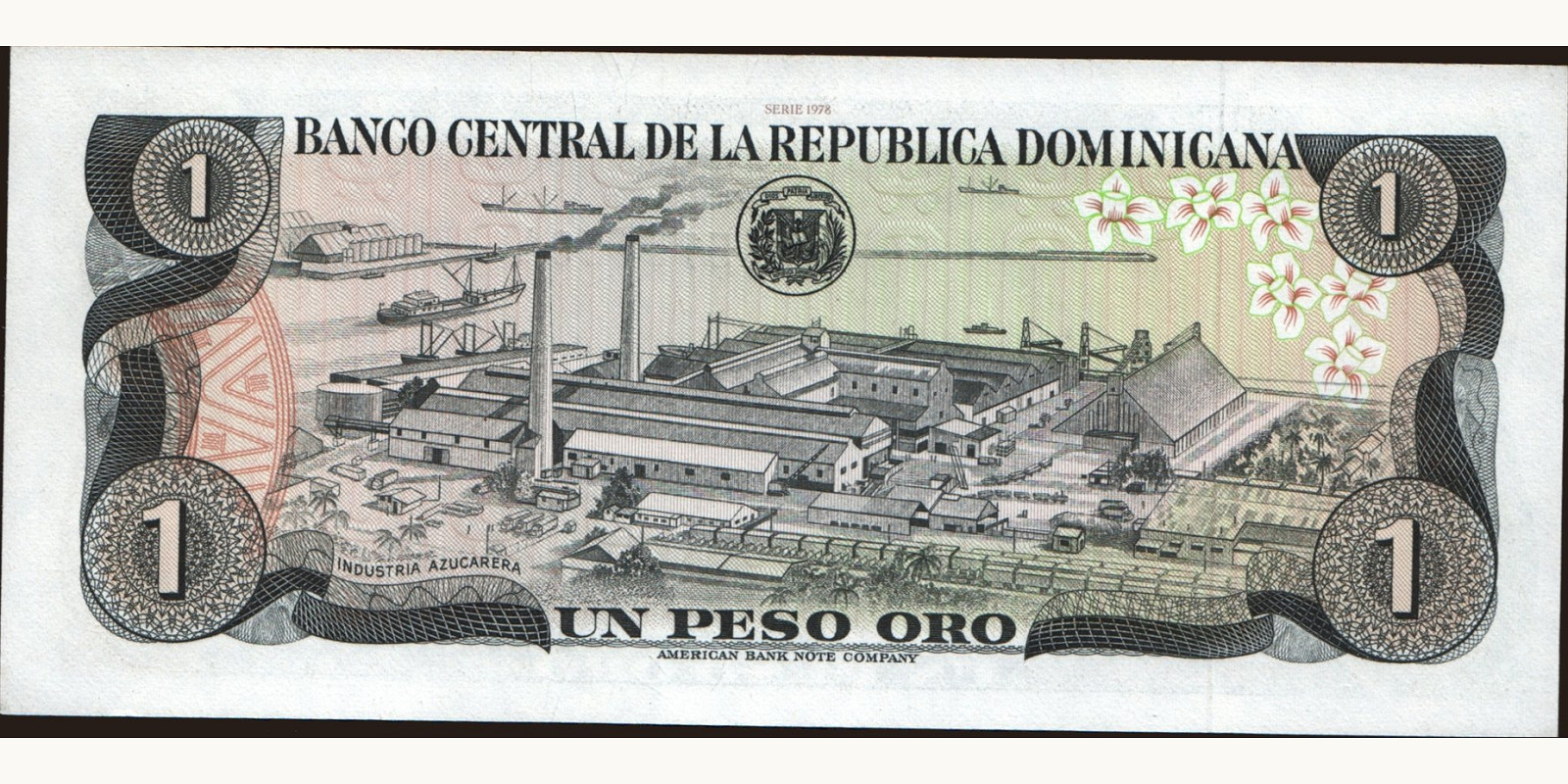 1 pesos Доминиканская Республика 1978 — Оборотная сторона
