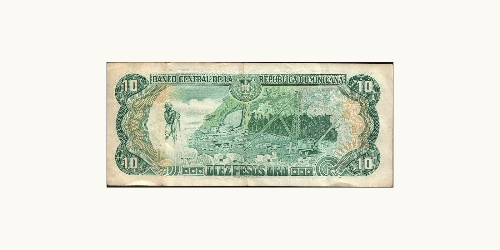 10 pesos Dominican Republic 1998 — Back side