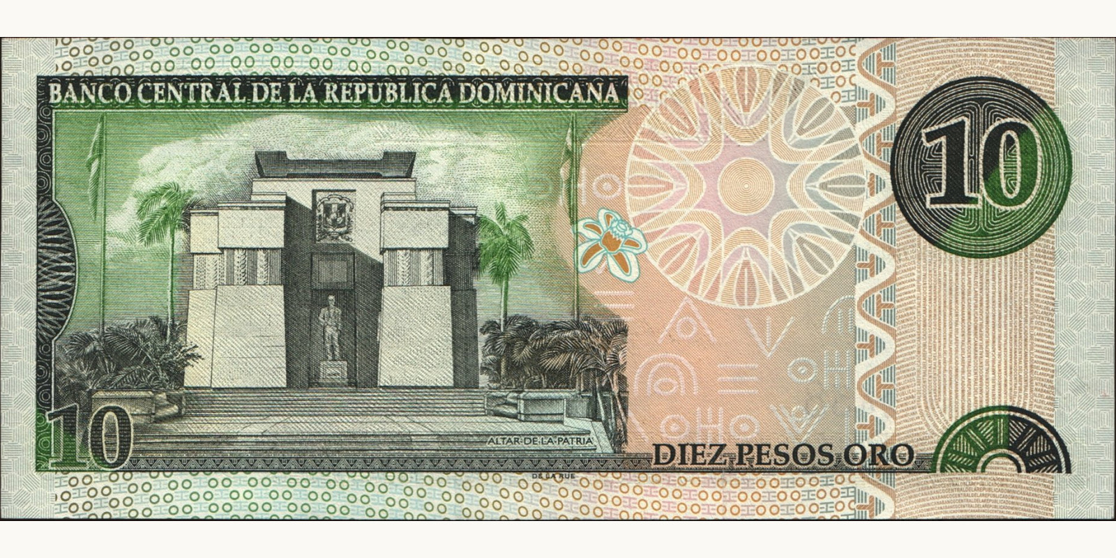 10 pesos Доминиканская Республика 2002 — Оборотная сторона