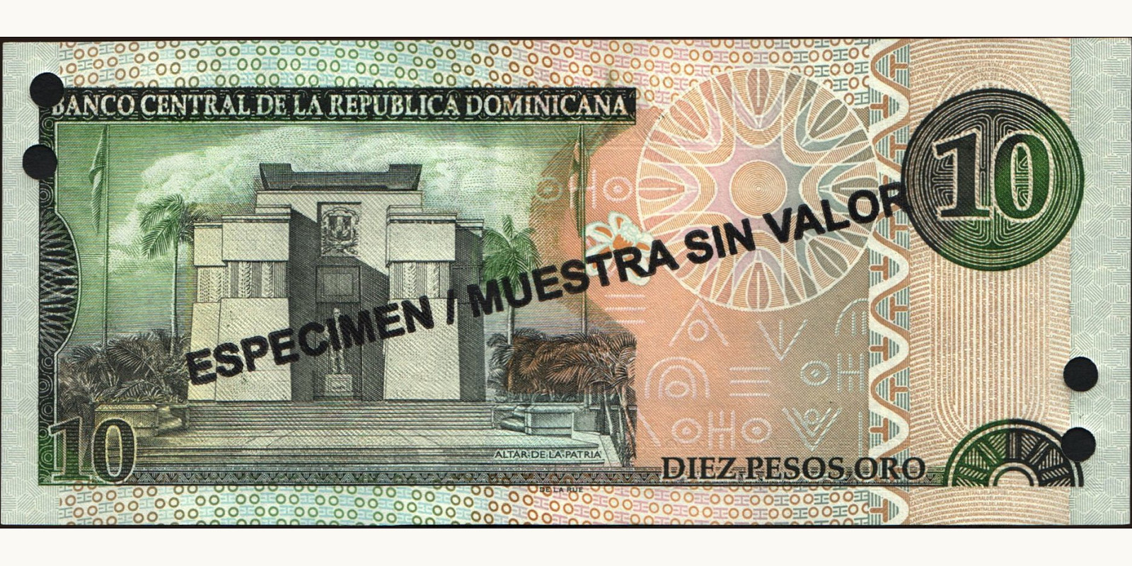 10 pesos Доминиканская Республика 2003 — Оборотная сторона