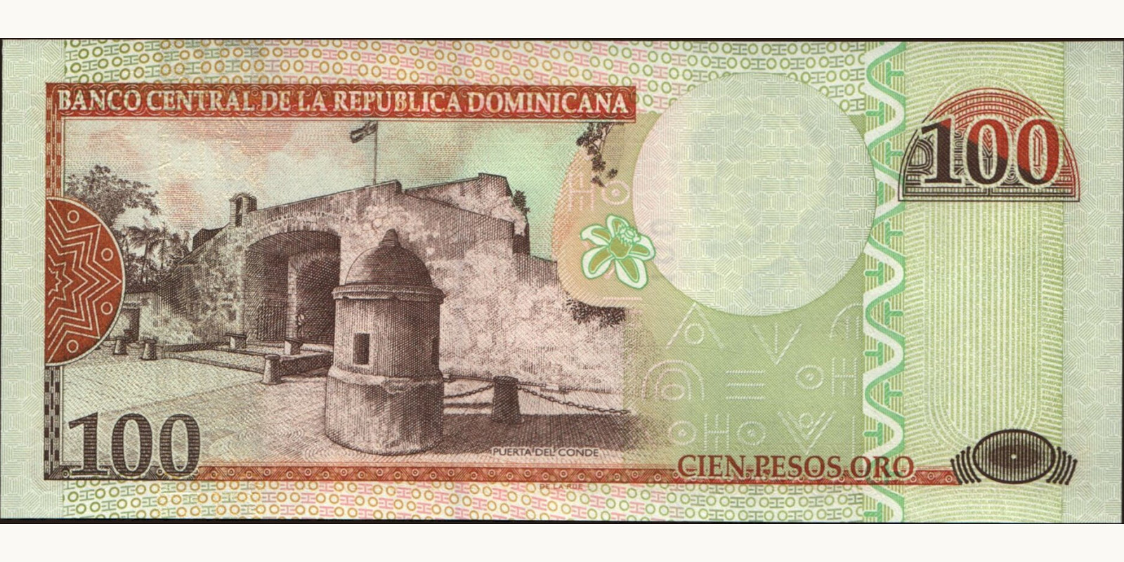 100 pesos Доминиканская Республика 2006 — Оборотная сторона