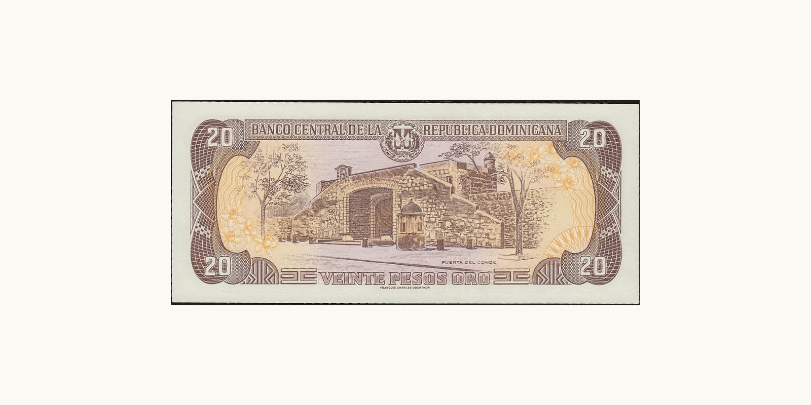 20 pesos Dominican Republic 1997 — Back side