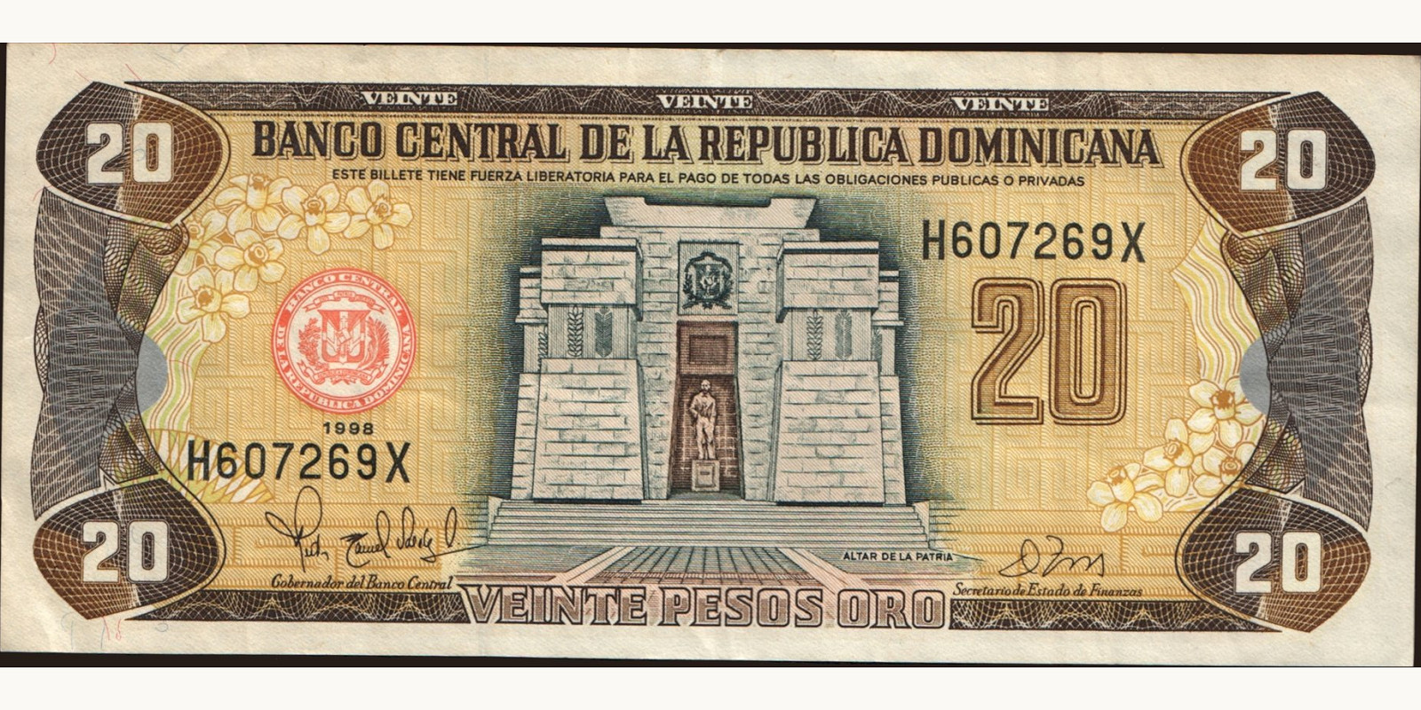 20 pesos 1998