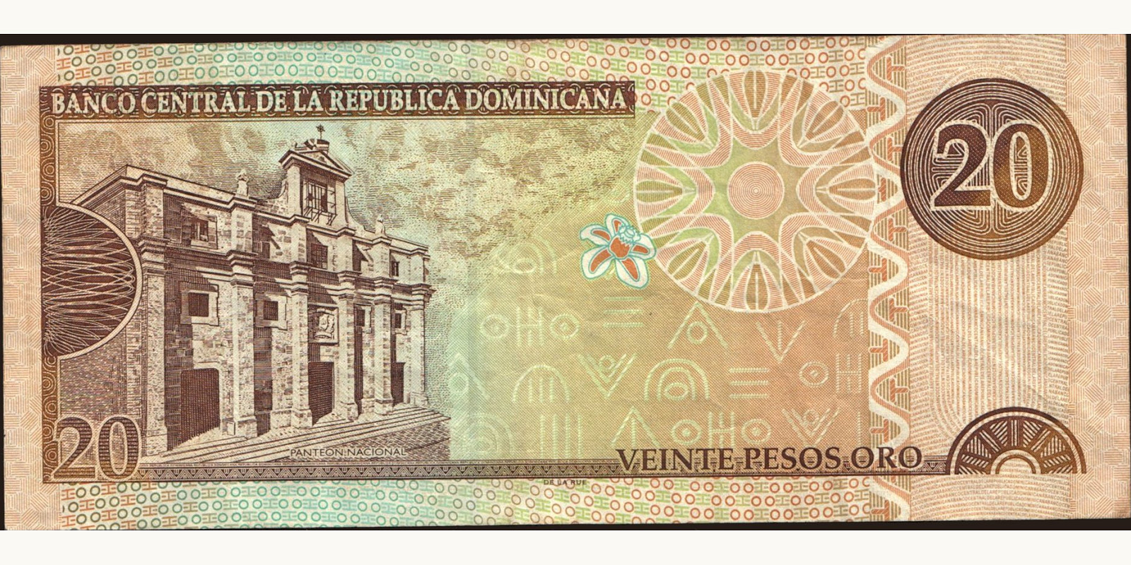 20 pesos Доминиканская Республика 2003 — Оборотная сторона