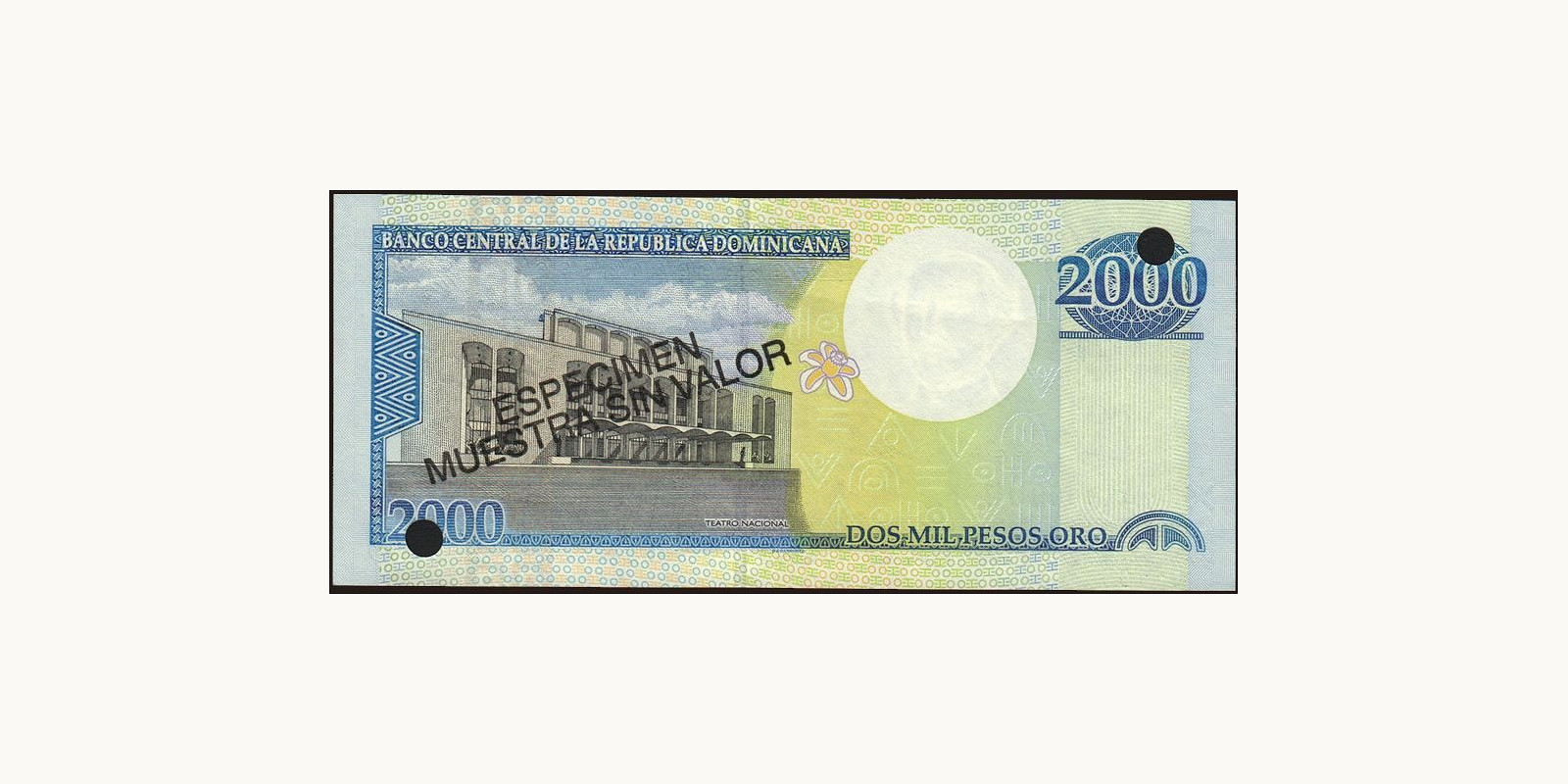 2000 pesos Dominican Republic 2000 — Back side