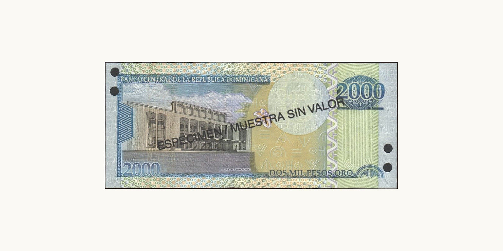 2003 pesos Доминиканская Республика 2000 — Оборотная сторона