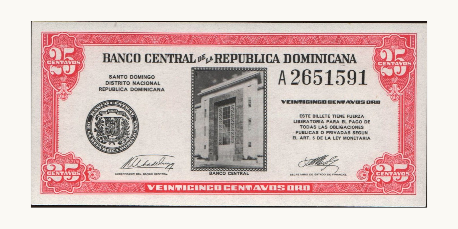 25 centavos 1961