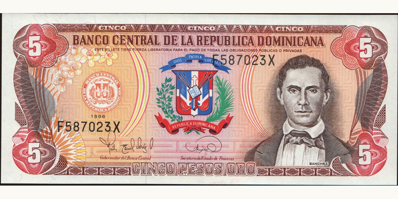 5 pesos 1996