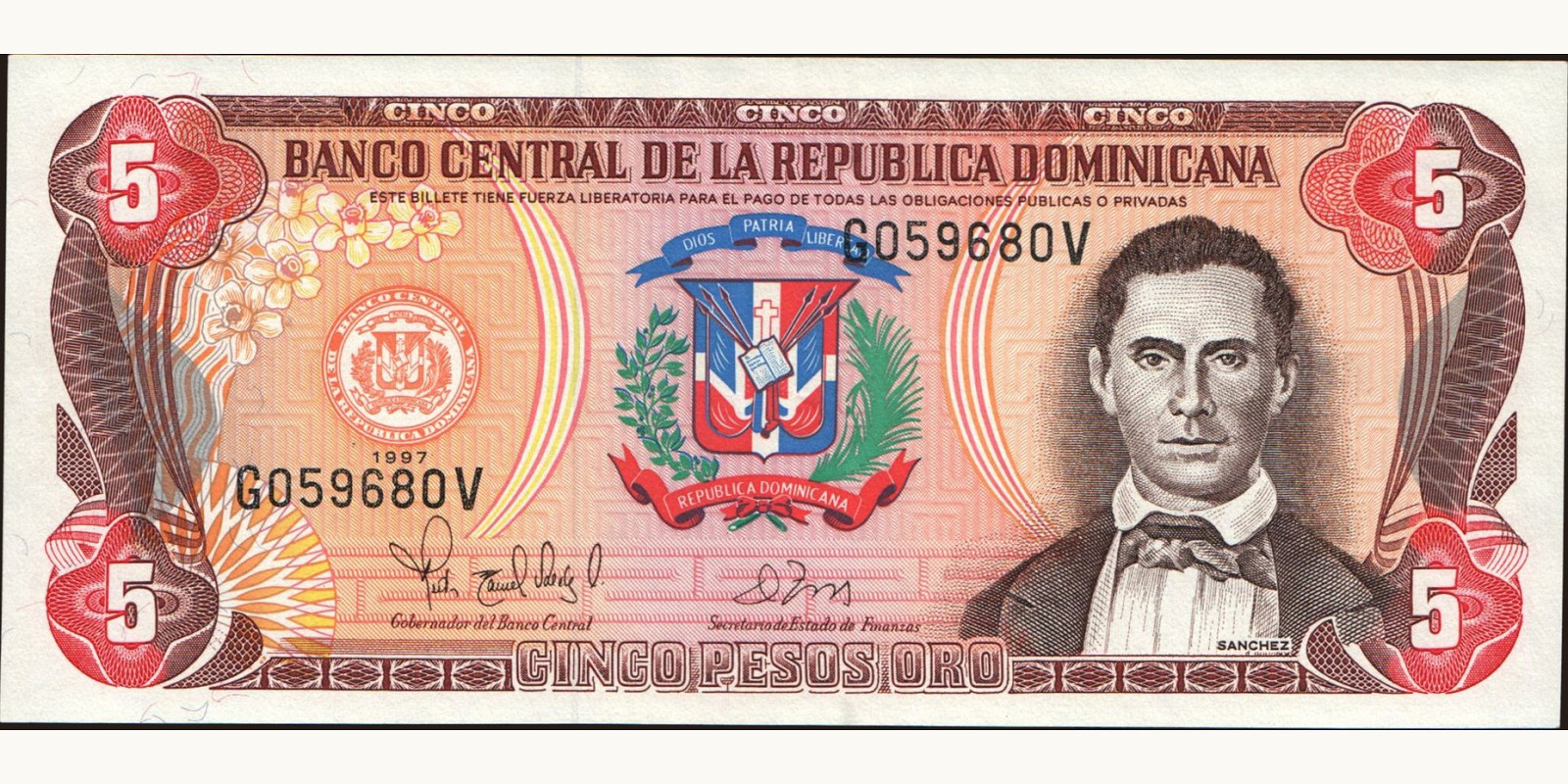 5 pesos 1997