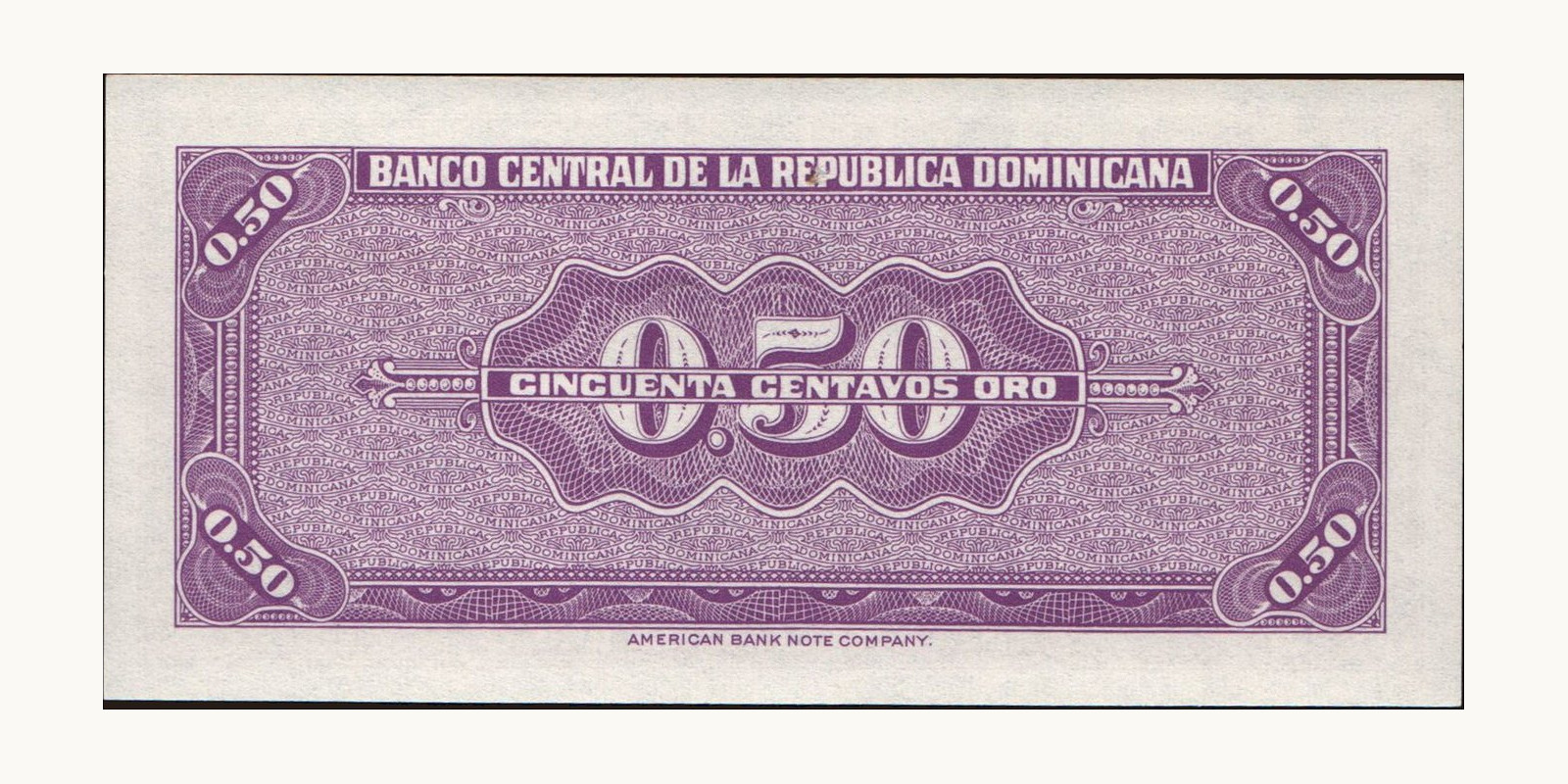 50 centavos Доминиканская Республика 1961 — Оборотная сторона