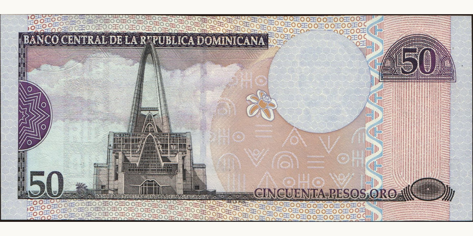 50 pesos Dominican Republic 2002 — Back side