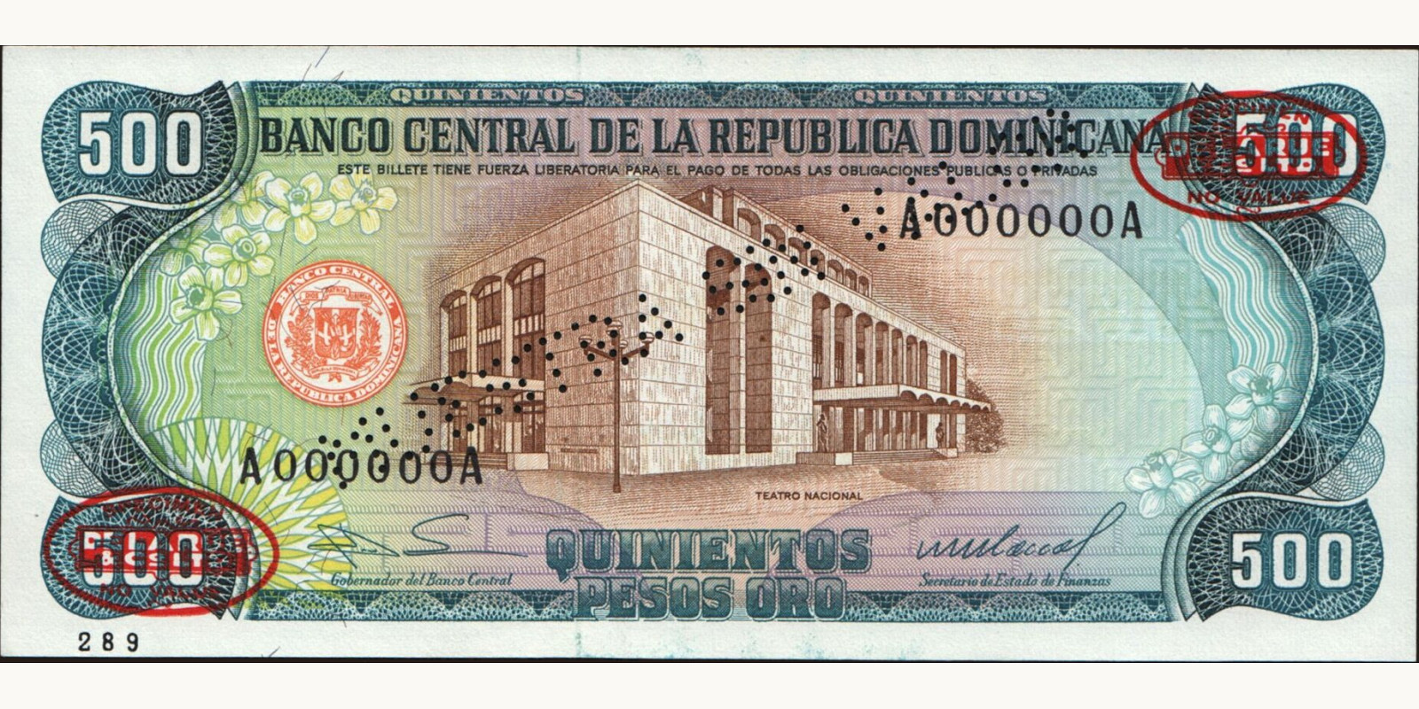 500 pesos 1985