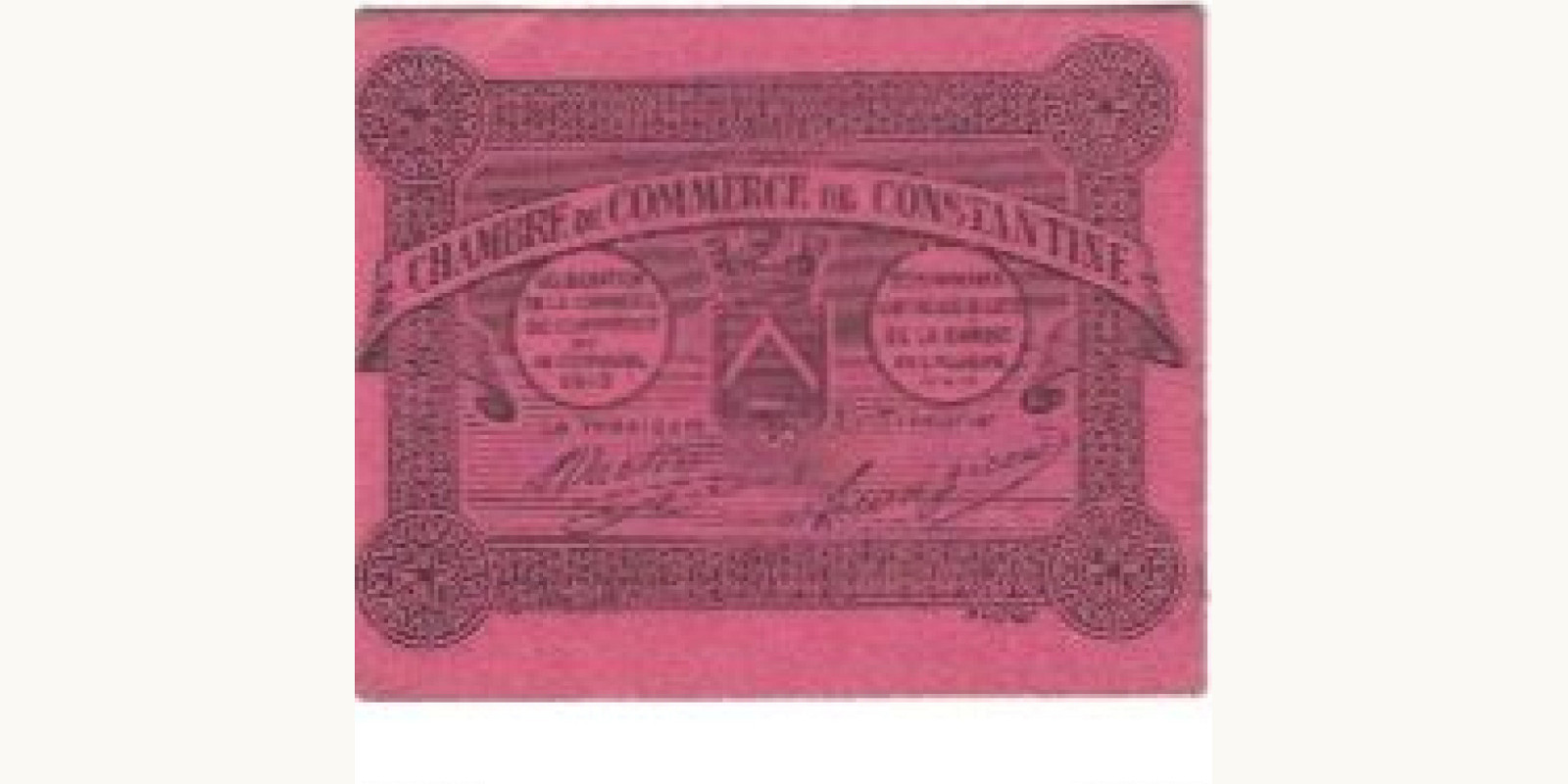 10 centimes Algeria 1915 — Back side