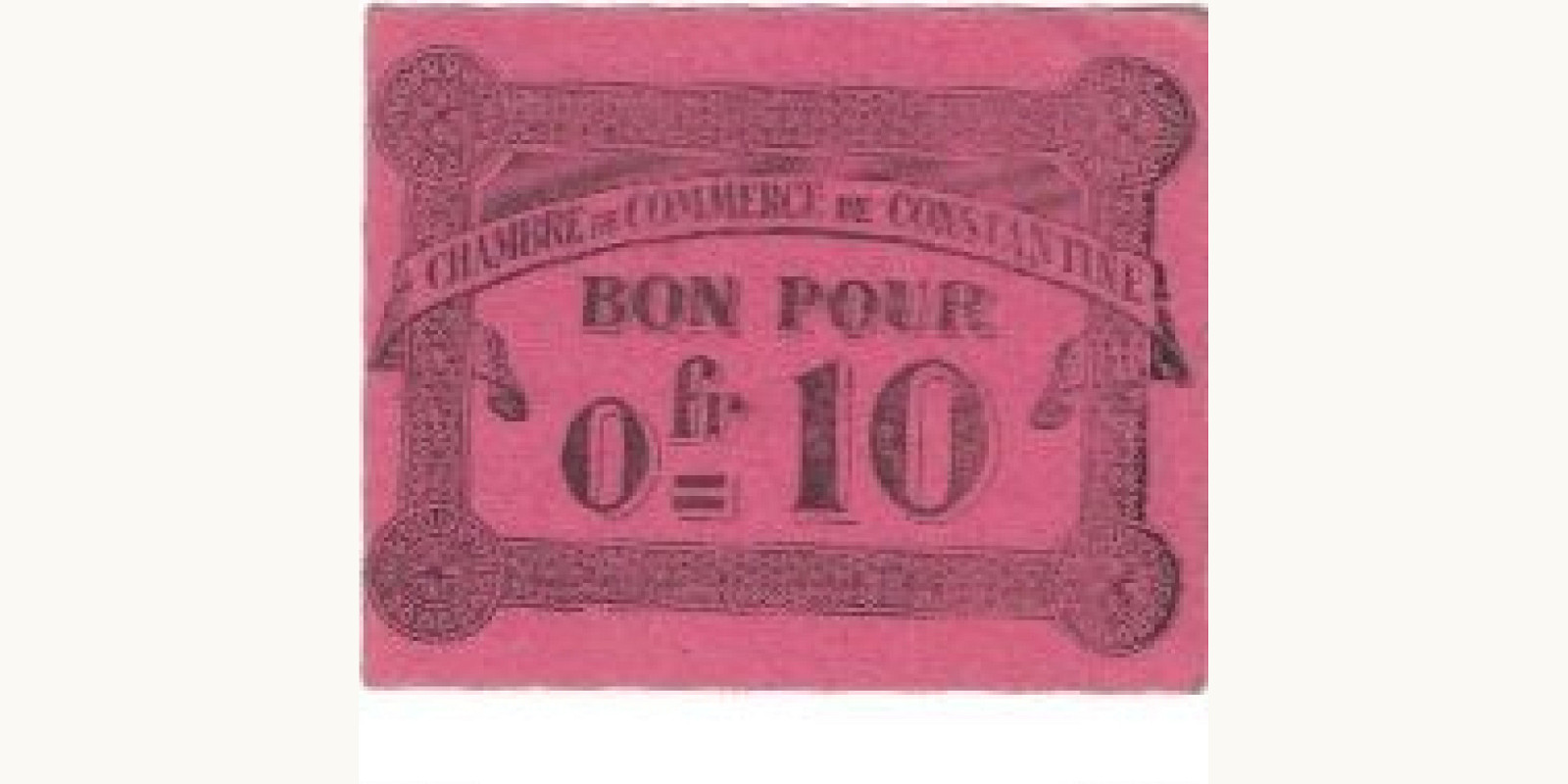 10 centimes Algeria 1915 — Front side