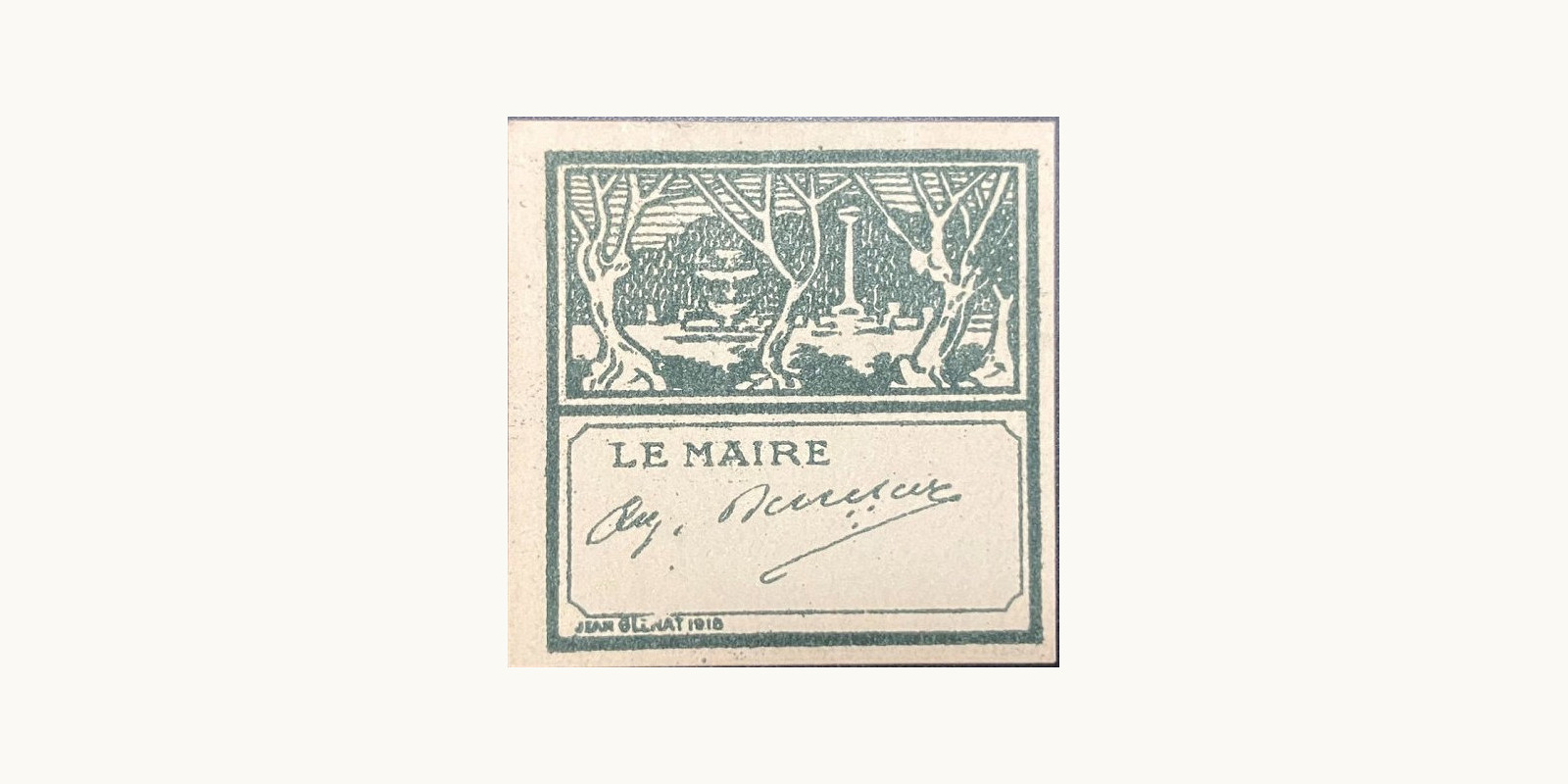 10 centimes Алжир 1916 — Оборотная сторона