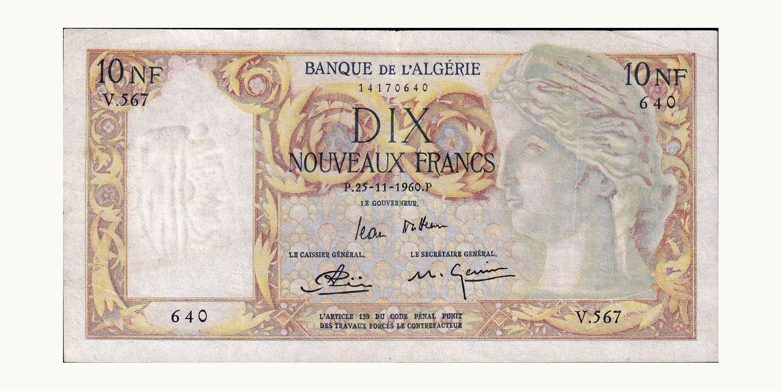 10 franc 1960