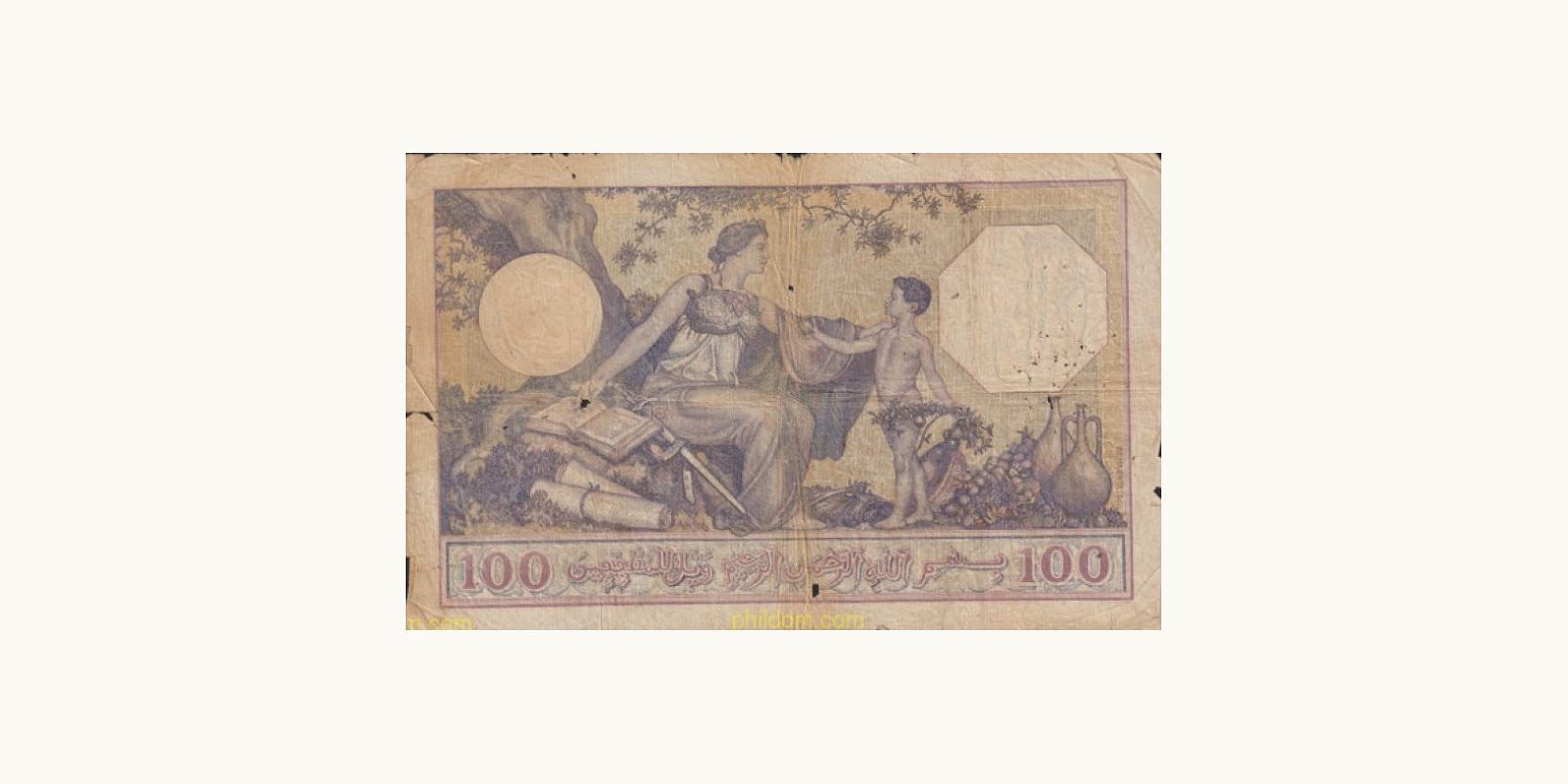 100 franc Algeria 1921 — Back side