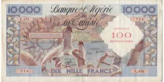 10000 franc 1958