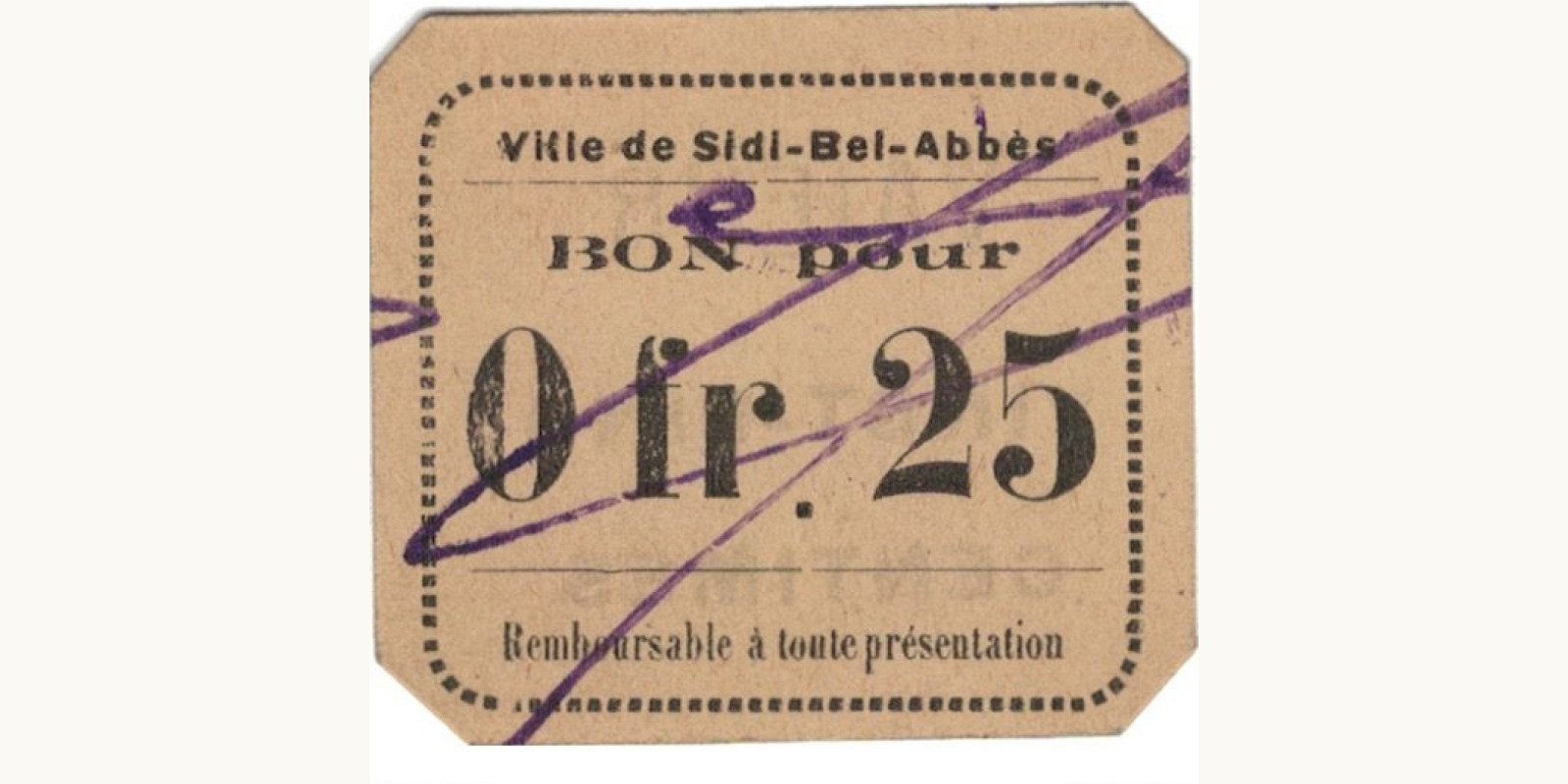 25 centimes Алжир 1916 — Лицевая сторона