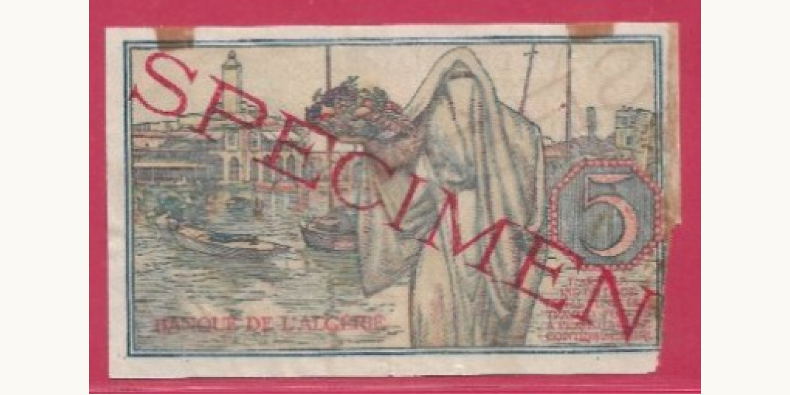 5 franc Algeria 1944 — Back side