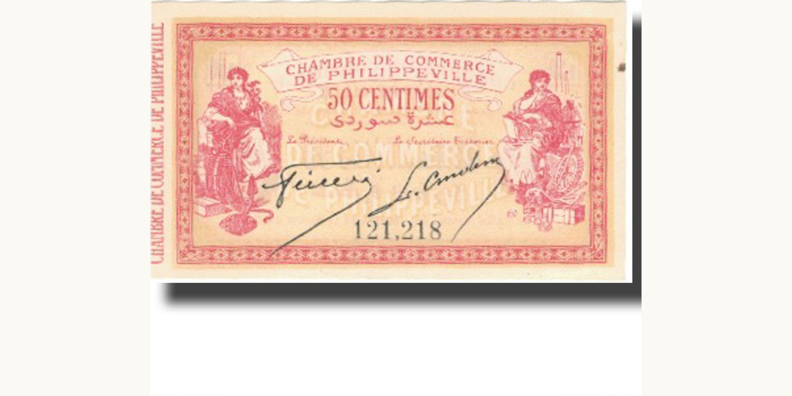 50 centimes Algeria 1914 — Front side