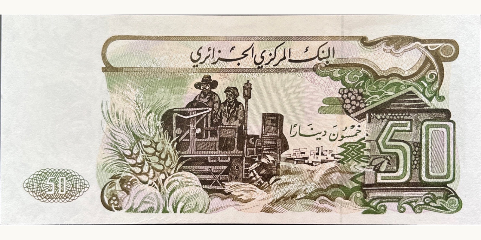 50 dinars Algeria 1970 — Back side