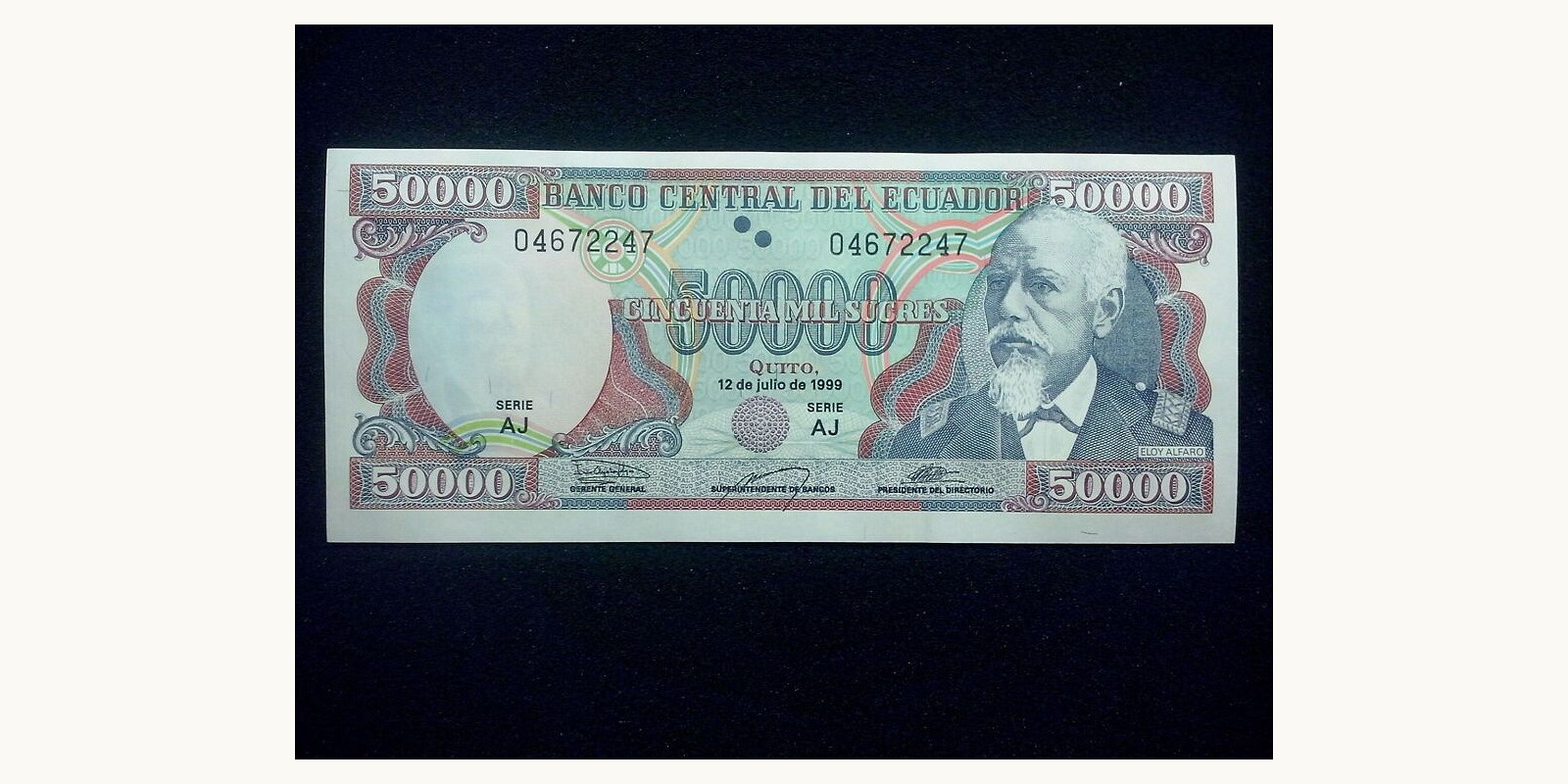 50000 sucres Эквадор 1999 — Лицевая сторона