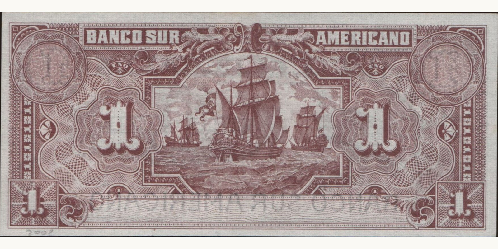 1 sucres Эквадор 1920 — Оборотная сторона