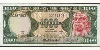 1000 sucres 1980