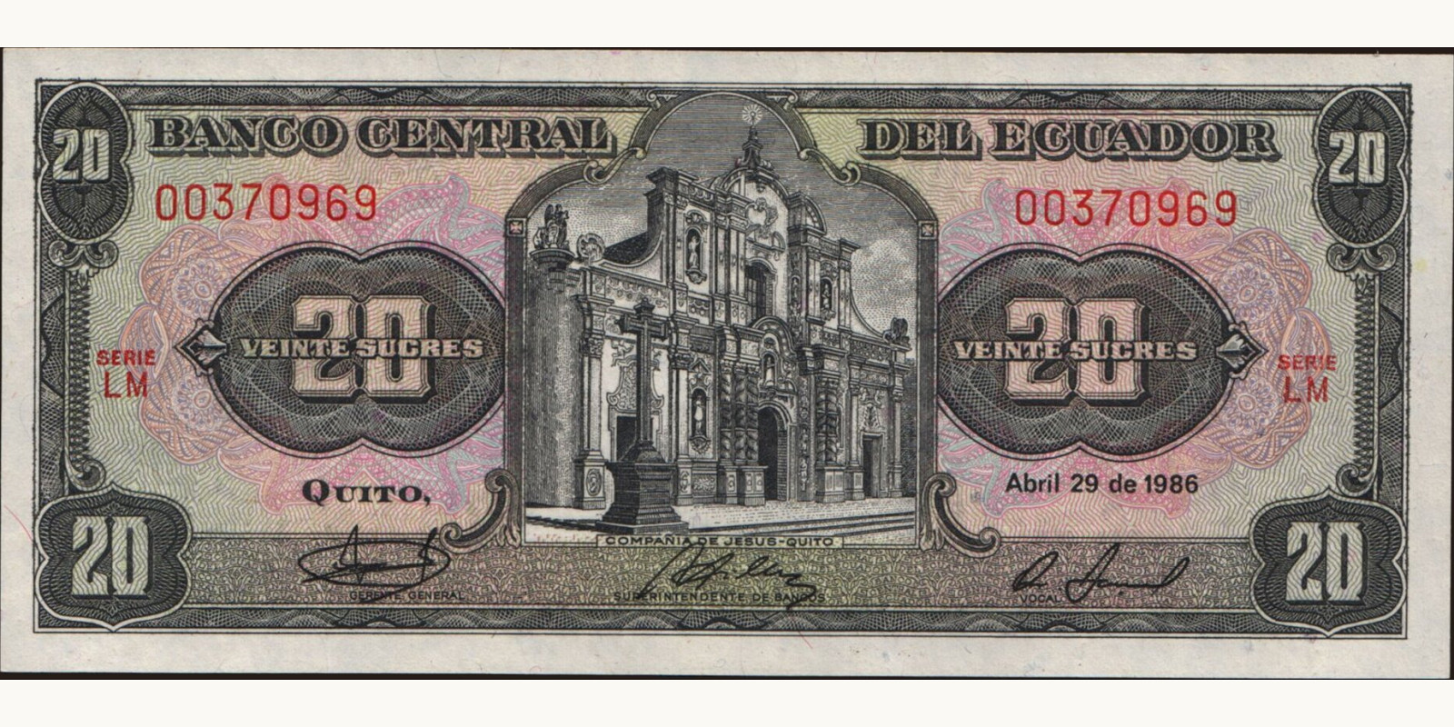 20 sucres 1986