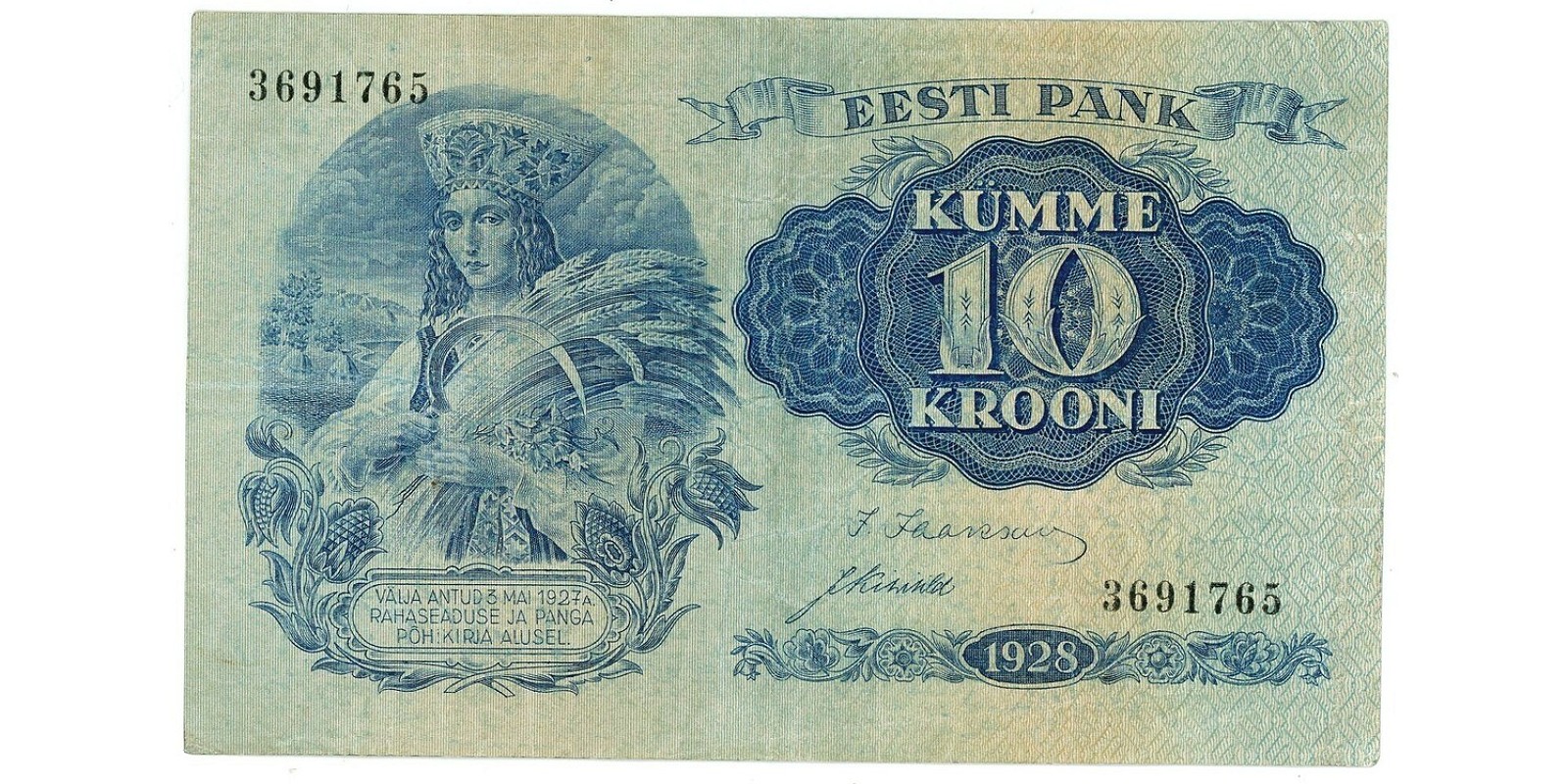 10 Krooni 1928